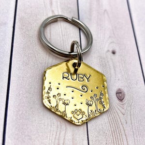 Dog Tag, Customizable Dog Identity Tag, Gold Dog Medallion