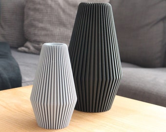 Vase / Dekovase "Edge" für Trockenblumen / Einzelblume / Pampasgras / Schleierkraut / 3D Gedruckt