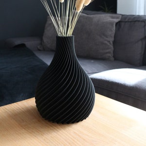 Vase / Dekovase Twisted für Trockenblumen / Einzelblume / Pampasgras / Schleierkraut / 3D Gedruckt Bild 1