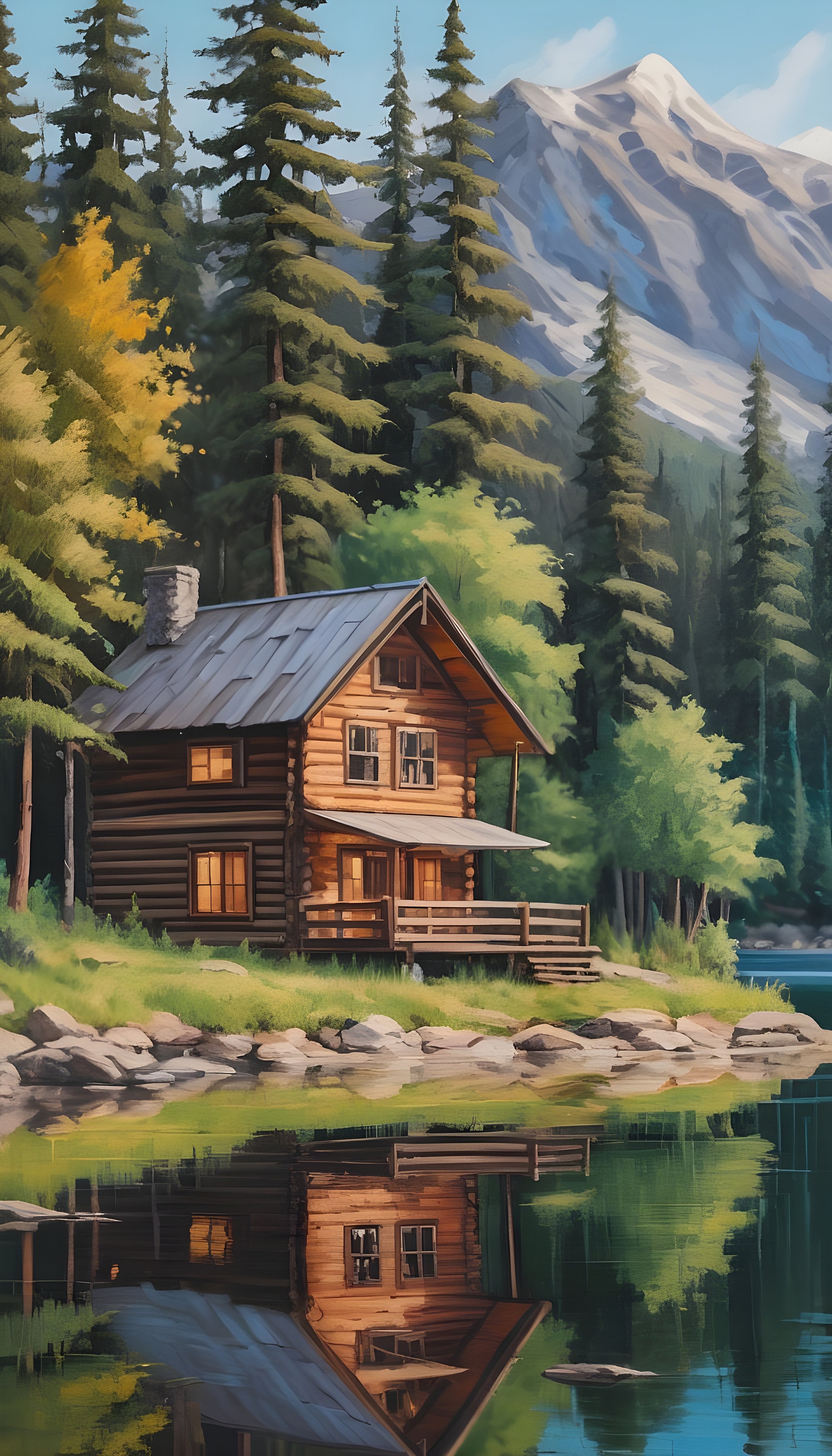 Wooden Cabin Near Lake 4k Wallpaper - Etsy