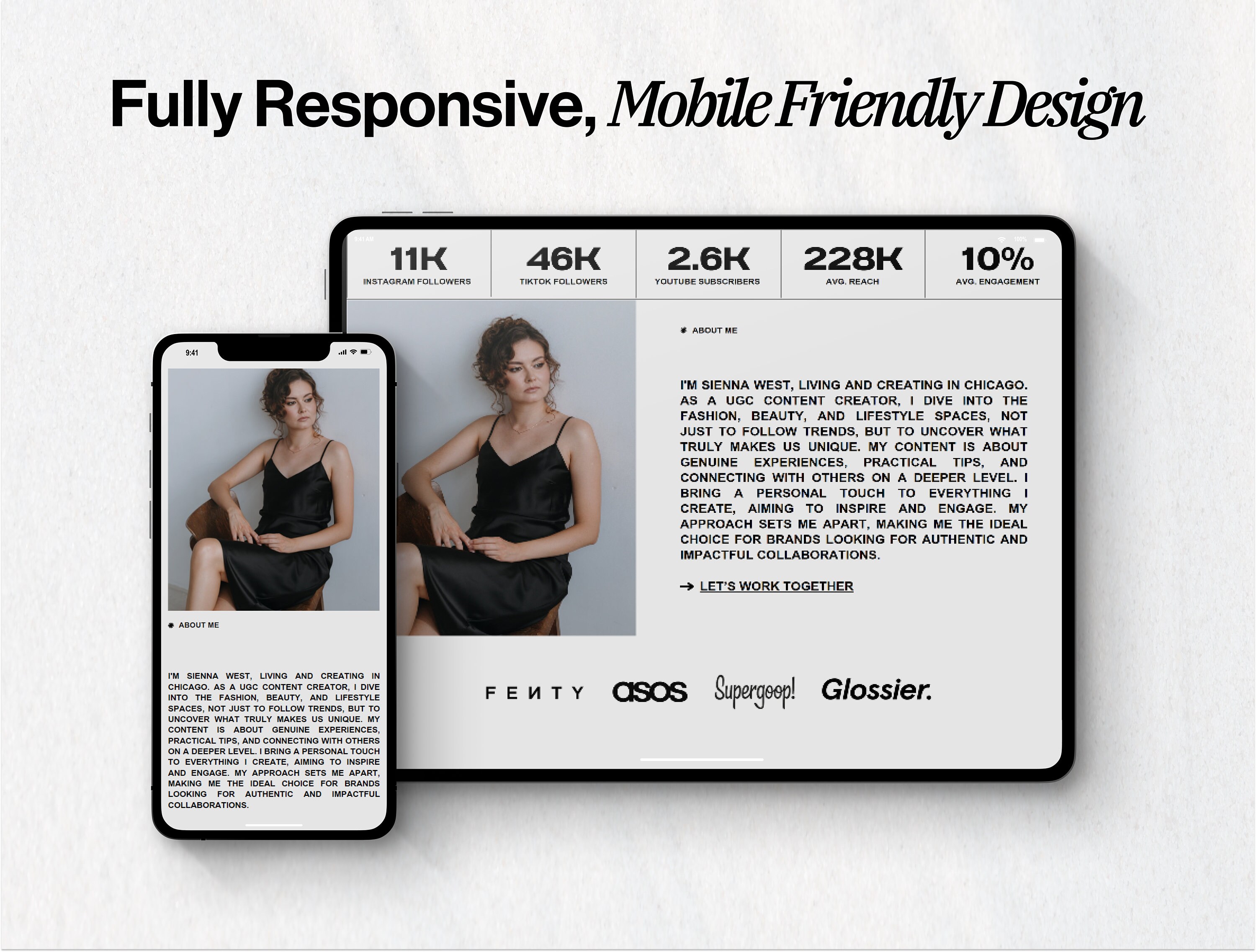 UGC Portfolio Canva Website Template for Social Media Influencers UGC Portfolio Canva Website Template for Social Media Influencers