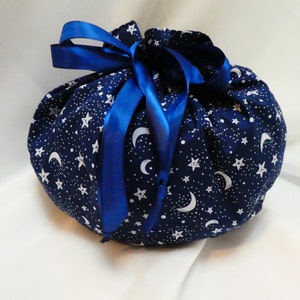 Fabric drawstring gift bag, reusable giftbag, fabric gift wrap, gift wrapping, Eco bag, makeup bag, image 2