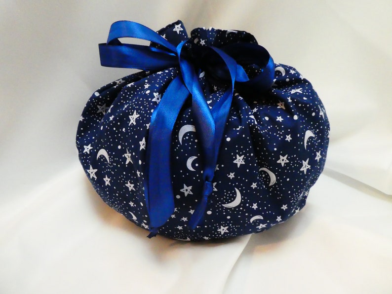 Fabric drawstring gift bag, reusable giftbag, fabric gift wrap, gift wrapping, Eco bag, makeup bag, image 2