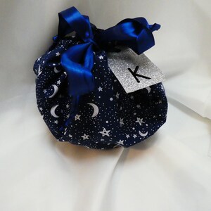 Fabric drawstring gift bag, reusable giftbag, fabric gift wrap, gift wrapping, Eco bag, makeup bag, image 3