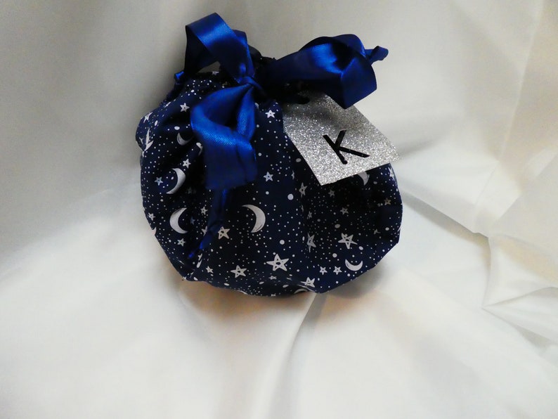 Fabric drawstring gift bag, reusable giftbag, fabric gift wrap, gift wrapping, Eco bag, makeup bag, image 3