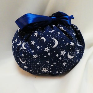 Fabric drawstring gift bag, reusable giftbag, fabric gift wrap, gift wrapping, Eco bag, makeup bag, image 4