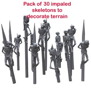 Impaled Skeletons for Base and Terrain Decoration X30 - Etsy