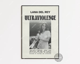 Lana Del Rey Posters / Ultraviolence Poster / Album Cover Poster, Poster Print Wall Art, , , Lana Del Rey LESS292