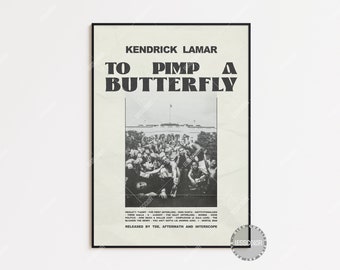 Kendrick Lamar Posters / To Pimp a Butterfly Poster/ Album Cover Poster / Tracklist Poster Print Wall Art, ,  LESS284