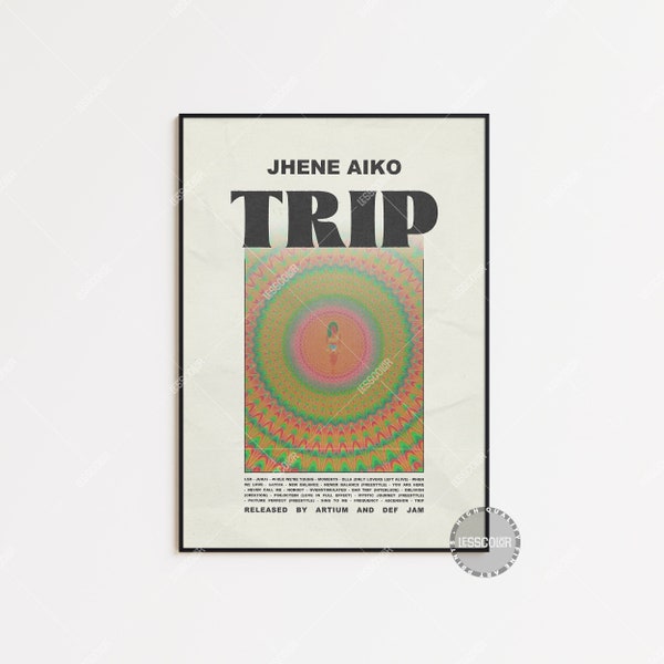 Jhene Aiko Poster / Jhene Aiko Trip Poster / Jhene Aiko / Trip / Album Cover Poster / Poster Print Wall Art, Custom Poster,  LESS248