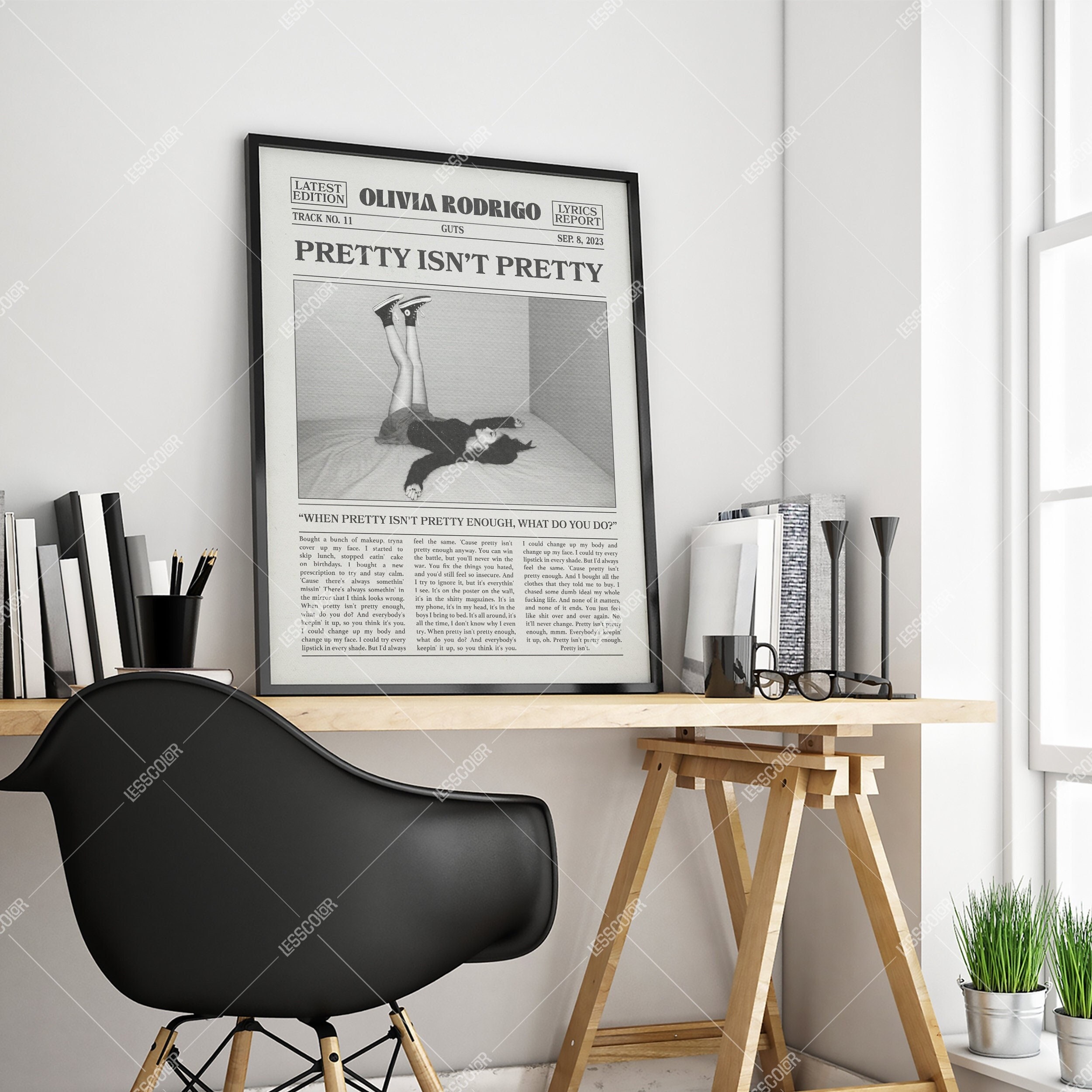 Olivia Rodrigo Retro Newspaper Print, Pretty Isnt Pretty Poster, Pretty ...