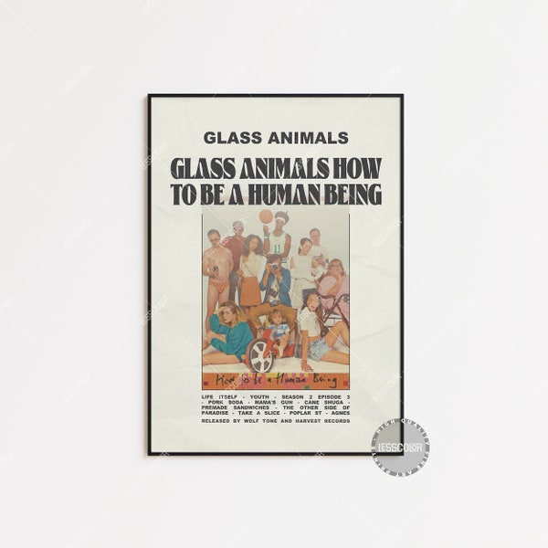 Glass Animals Posters / How To Be A Human Being Poster / Album Cover Poster / Poster Print Wall Art / Custom Poster /  LESS203