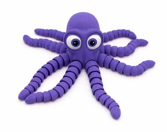 Articulated Flexi Octopus – 3D Printed Fidget Toy-Sensory