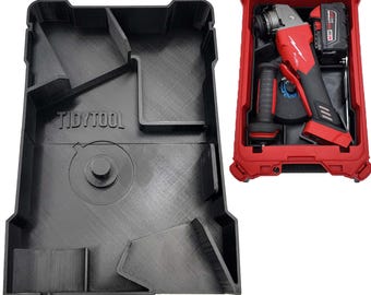 Milwaukee M18 Grinder Organizer Insert | Fits 2686-20 & 2880-20 | Packout Compact Liner