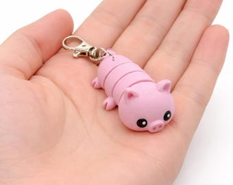 Flexi Pig Keychain | 3D Printed Keychain | Flexible Fidget