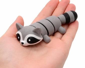 Articulated Raccoon Fidget Toy – 3D Printed Desk Buddy