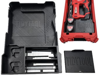 Milwaukee M12 Crown Stapler Organizer Insert | Fits 2447-20 | Packout Compact Liner w/ Staple Storage