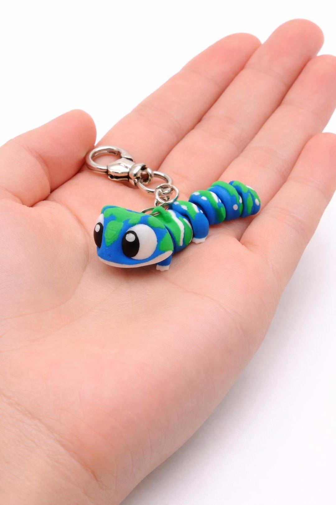 Articulated Gecko Keychain – 3D Printed Flexible Fidget Charm - Etsy
