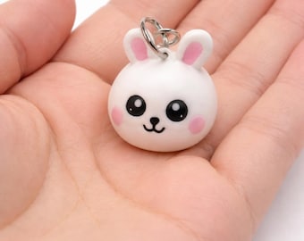 Bunny Keychain Charm | Mini Rabbit Keychain |Accessory | Small Gift | Backpack Zipper Pull