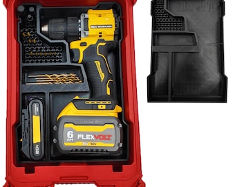 DeWalt 20V Brushless Drill Organizer Insert | Fits DCD794 | Packout Compact Liner w/ Bit Storage
