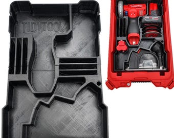 Milwaukee M12 Cut Off Tool Packout Insert | 3" Cut-Off Tool Organizer | Packout Compact Organizer Liner