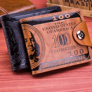 Classic Bifold Wallet, Mens leather wallet, Leather wallet, Monogrammed wallet, Dollar wallet, Gift Wallet
