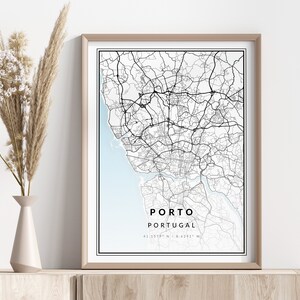Porto City Map Print | Porto Poster | Wall Art | Geographic Print | Digital Download