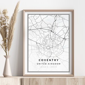 Coventry City Map Print | Coventry Poster | Wall Art | Geographic Print | Digital Download