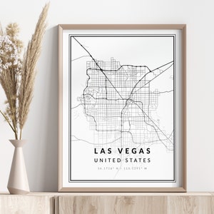 Las Vegas City Map Druck | Las Vegas Plakat | Wandkunst | Geographischer Druck | Digitaler Download