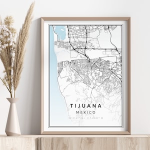 Tijuana City Map Print | Tijuana City Poster | Wall Art | Geographic Print | Digital Download