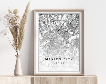 Mexico City Map Print | Mexico City Poster | Wall Art | Geographic Print | Digital Download