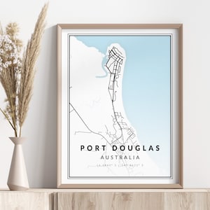Port Douglas Map Print | Port Douglas Poster | Wall Art | Geographic Print | Digital Download