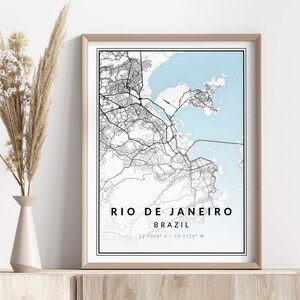 Brasilien Karte Drucken | Brasilien Poster | Wandkunst | Geographischer Druck | Digitaler Download
