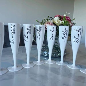 Personalisierte Kunststoff Champagner Flöten 175ml