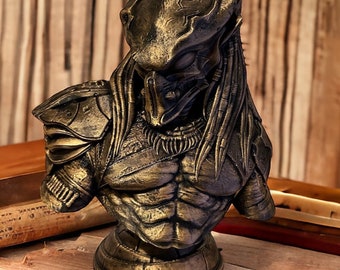 Grote Predator buste standbeeld ornament - Man Cave / Office / Home Decor Display - 12 inch hoog