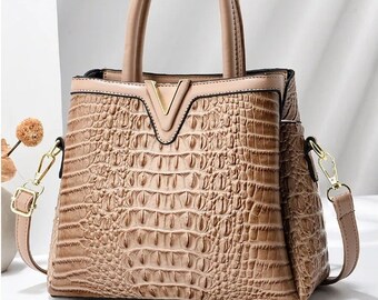 Women's Bag Fashion Leather Tote Bag Elegant Textured Ladies Shoulder Bag Luxury Designer Women Handbag Gift for Women