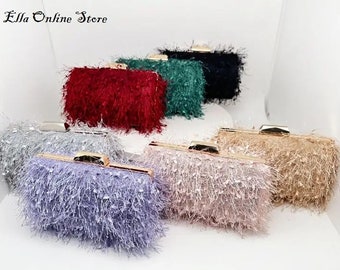 Tassel Clutches Brand Bags for Ladies Luxury Handbags Small Elegant Bridal Cross Body Bag Wedding Snowflake Designer Gift for women