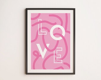 Love - wall print, digital download print, wall decor, large printable art, downloadable prints