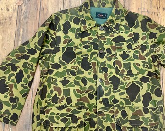 Vintage 1980s Duck Camouflaged Hunting Jacket / All Over Print