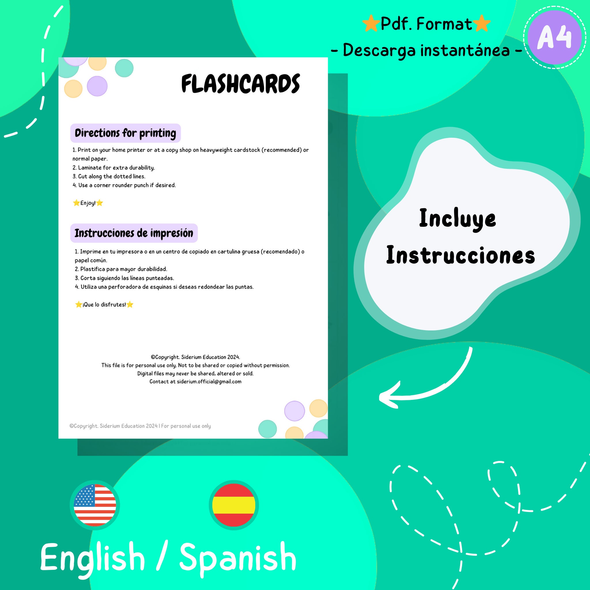 Body Parts Flashcards in Spanish for Kindergarten Teacher Flashcards ...