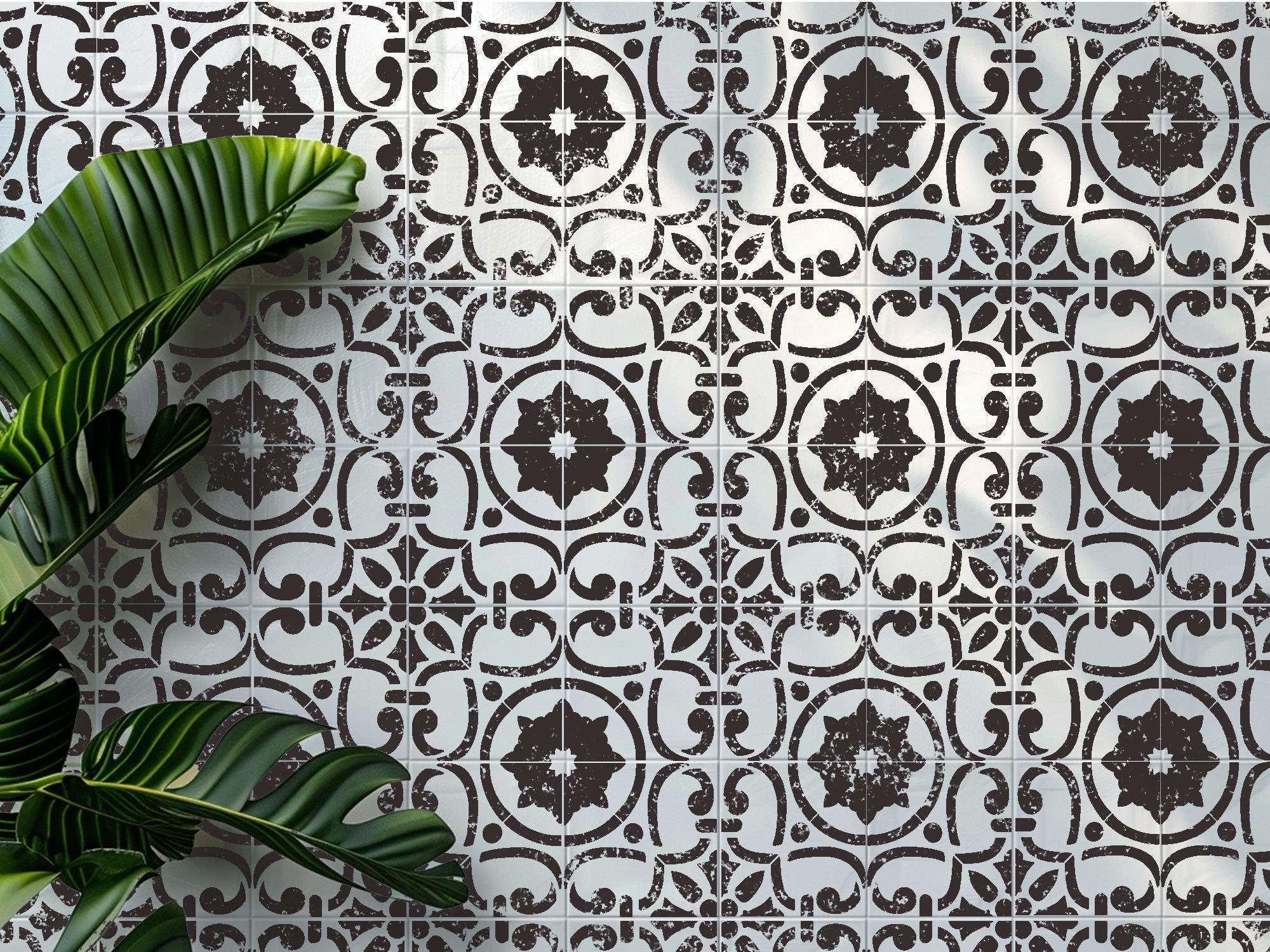 Moroccan Tile Wall Stencil: PL-14 Large Reusable Pattern for DIY Decor ...