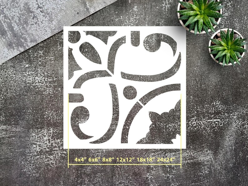 Moroccan Tile Wall Stencil: PL-14 Large Reusable Pattern for DIY Decor ...