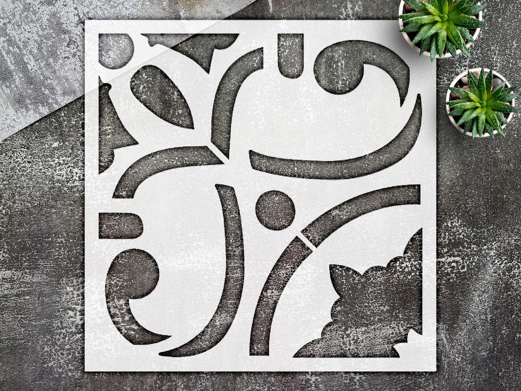 Moroccan Tile Wall Stencil: PL-14 Large Reusable Pattern for DIY Decor ...