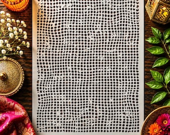 Distressed Dot Pattern Stencil, Grunge Dot Wall Stencil, Abstract Texture Stencil, Large Stencil for Painting, Reusable Mylar Template