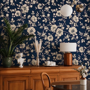 Large Floral Stencil, Botanical Flower Wall Painting Stencil, Vintage Farmhouse Decor