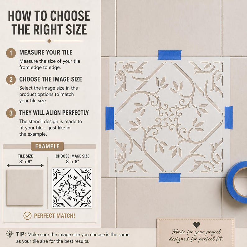 Moroccan Tile Stencil - Reusable Geometric Pattern for DIY Walls - Etsy