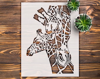 Giraffe Stencil - Reusable Animal Wall Stencil for Nursery Decor
