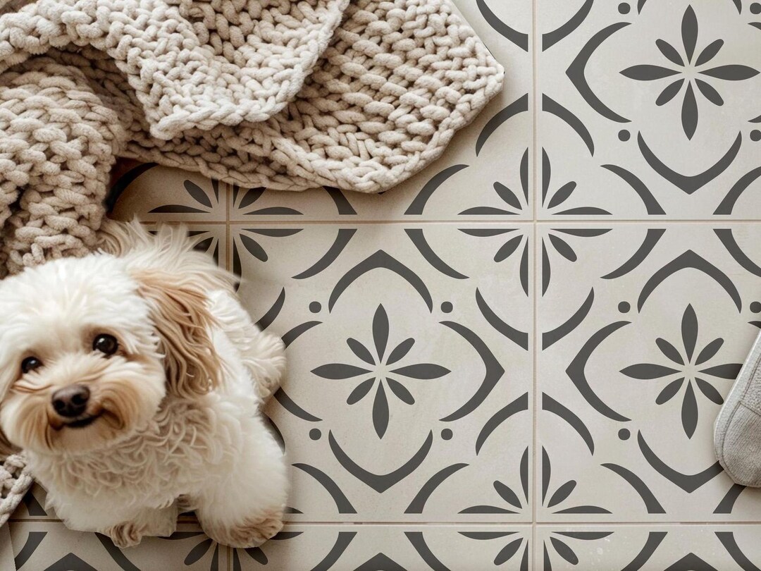 Moroccan Tile Stencil - Reusable Geometric Pattern for Floors and Walls ...