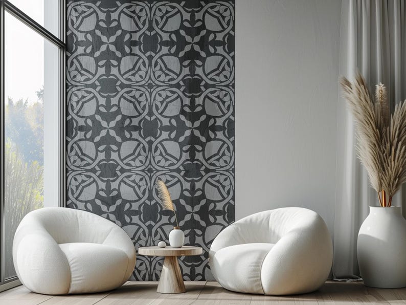 Boho Moroccan Tile Stencil, Reusable DIY Floor and Wall Template ...
