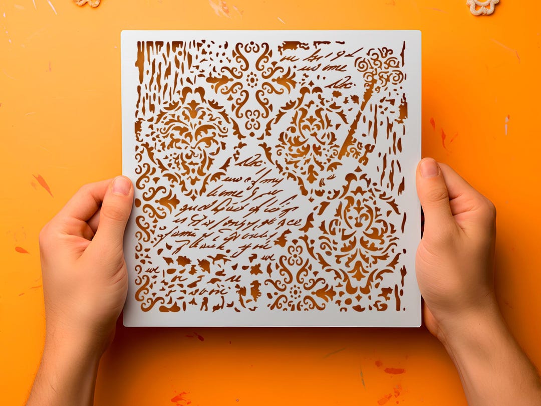 Intricate Cut-out Design Stencil for Creative Crafting and Pattern ...